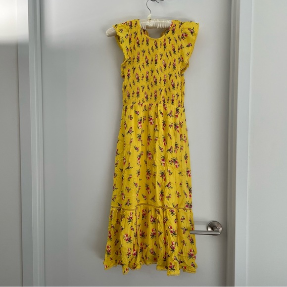 Lost + Wander | Mango Tango Midi Dress | Yellow Floral | XS - Picture 5 of 11